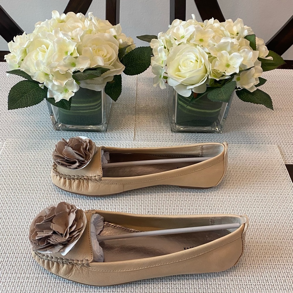 NWT NIB Leather shoes Alfani Corylbis Bisque size 6.5 womens